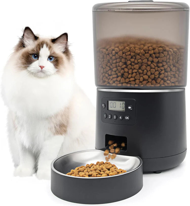 Automatic Cat Feeder – Programmable 4L Smart Food Dispenser with Timer