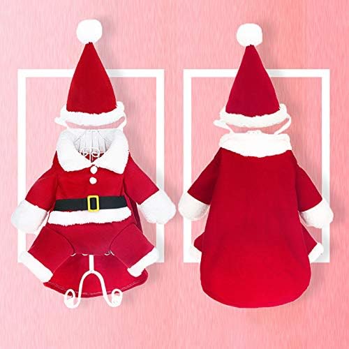 Pet Christmas Outfit – Santa Claus Hoodie for Cats & Small Dogs